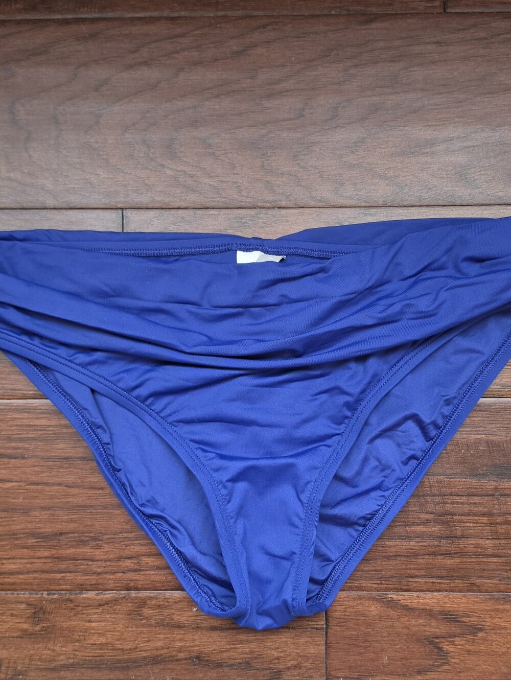 Island Goddess Shirred Band Hipster Size 8 Blue